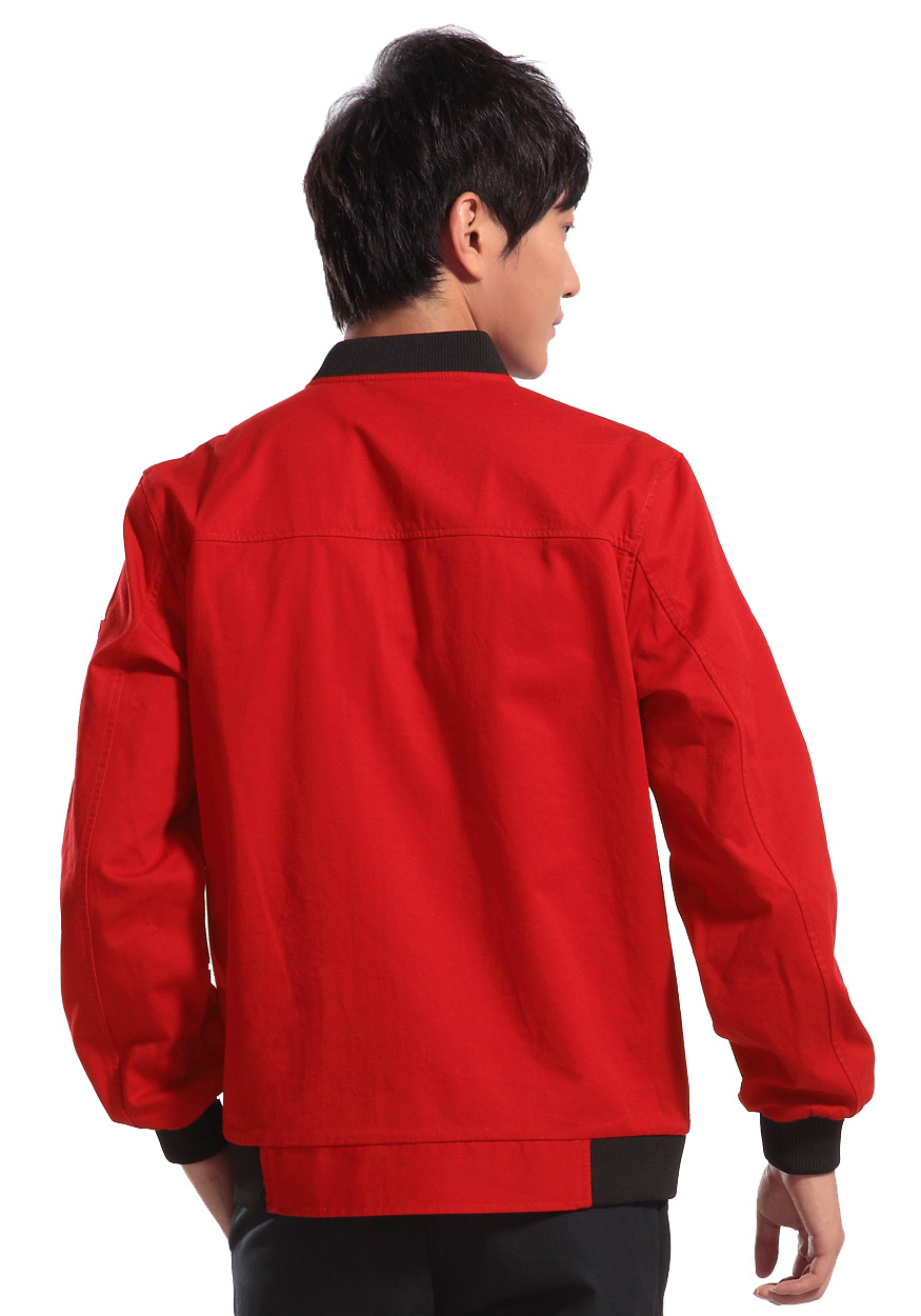 红色长袖纯棉工作服